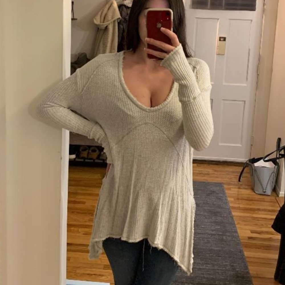 Free People Waffle Knit thermal